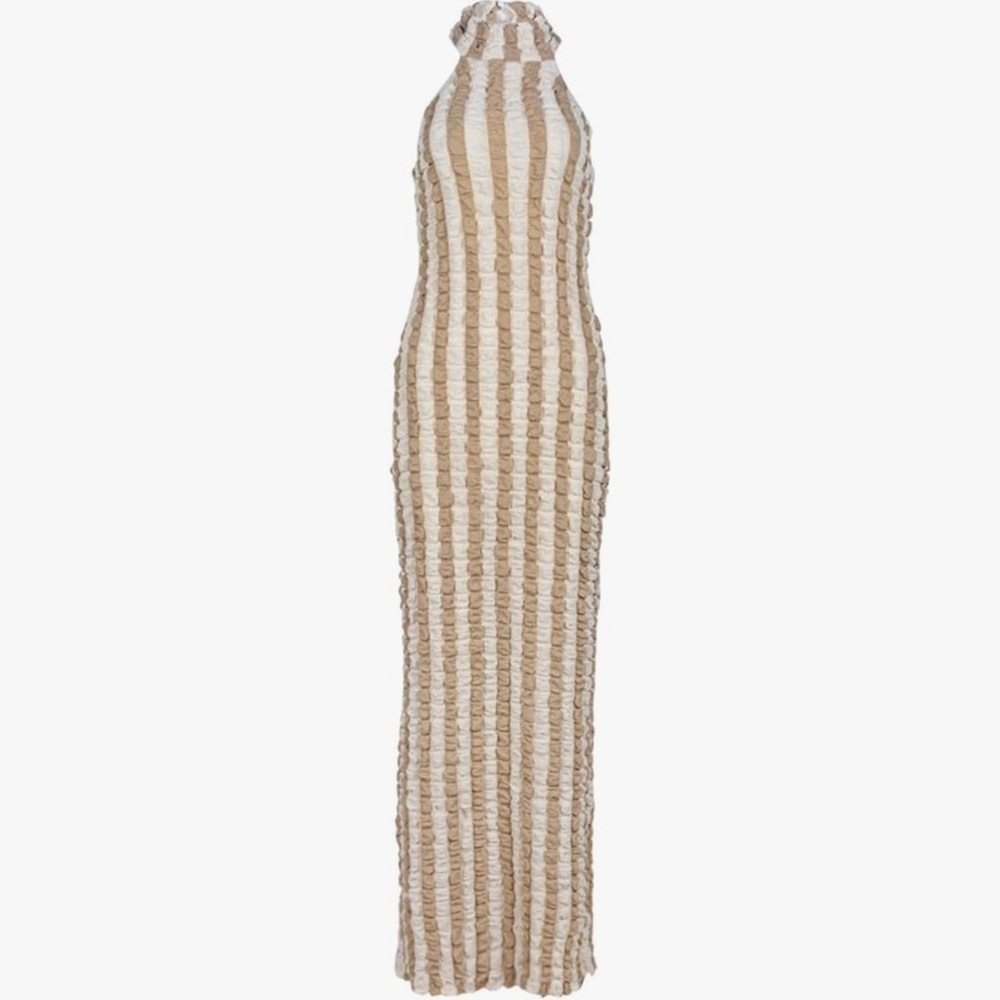 NWT Textured Halter Dress